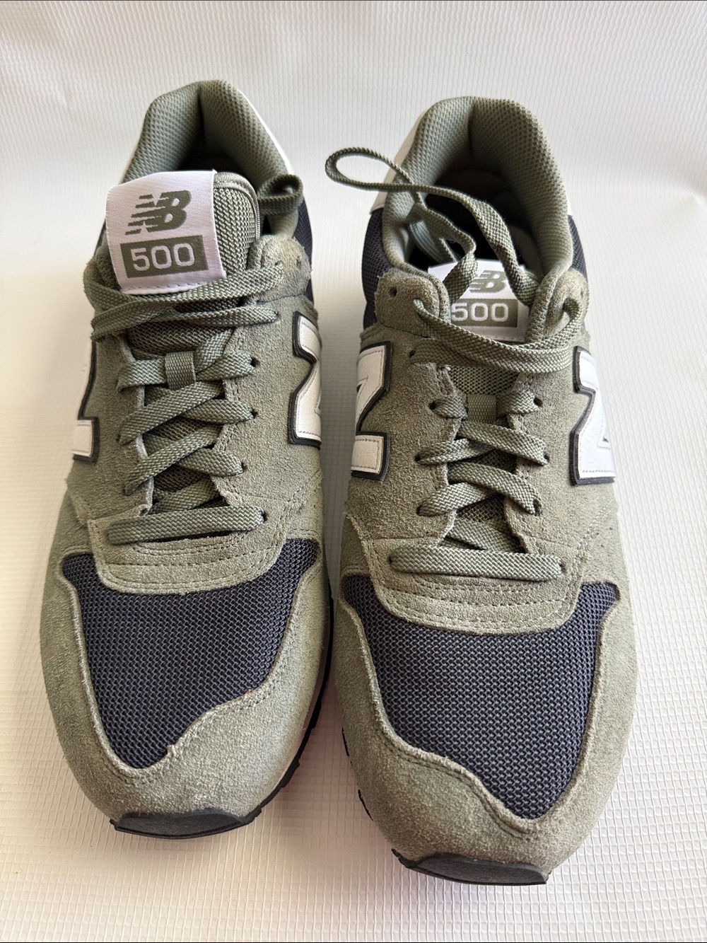 New Balance 500 Olive Green and Black Men's Athletic Sneakers